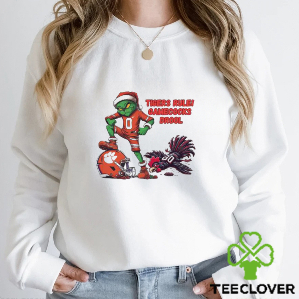 Santa Hat Grinch Tigers Rule Gamecocks Drool Shirt Santa Hat Grinch Tigers Rule Gamecocks Drool Shirt