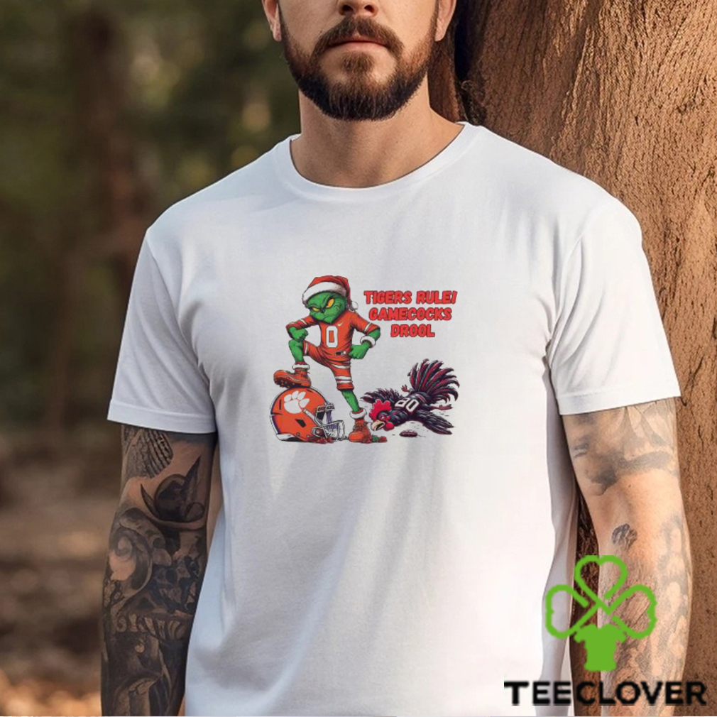 Santa Hat Grinch Tigers Rule Gamecocks Drool Shirt Santa Hat Grinch Tigers Rule Gamecocks Drool Shirt