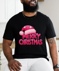 Santa Hat Pink Merry Christmas 2023 Shirt