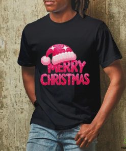 Santa Hat Pink Merry Christmas 2023 Shirt