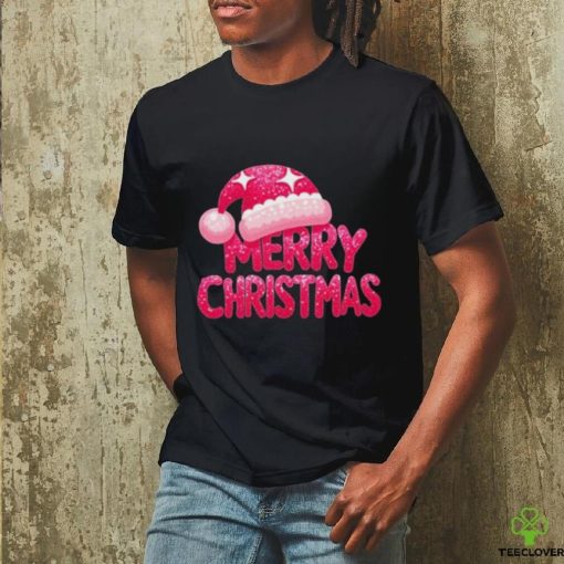 Santa Hat Pink Merry Christmas 2023 Shirt