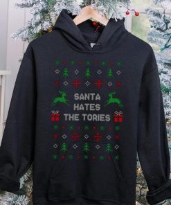 Santa Hates The Tories Funny Anti Tory Christmas shirt