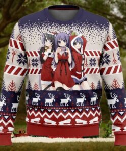 Santa Hitagi Tsubasa And Suruga Bakemonogatari Ugly Christmas Sweater