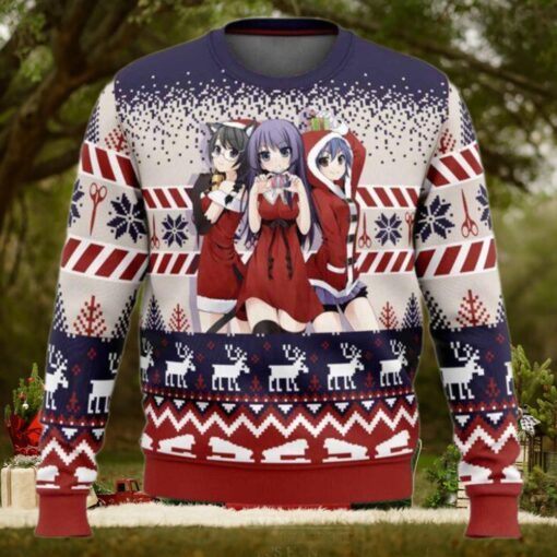 Santa Hitagi Tsubasa And Suruga Bakemonogatari Ugly Christmas Sweater