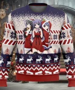 Santa Hitagi Tsubasa And Suruga Bakemonogatari Ugly Christmas Sweater