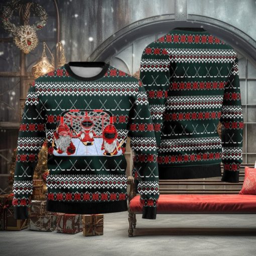 Santa Hockey Ugly Christmas Sweater Funny Gift For Men And Women Family Holidays