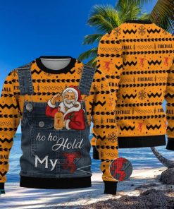 Santa Hold My Fireball Ugly Christmas Sweater Christmas Holiday Gift