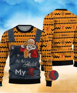 Santa Hold My Fireball Ugly Christmas Sweater Christmas Holiday Gift