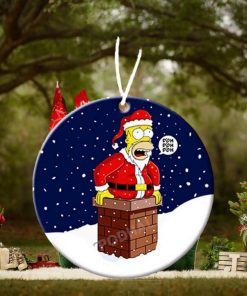 Santa Homer Simpson Christmas Tree Decoration Christmas Ornament