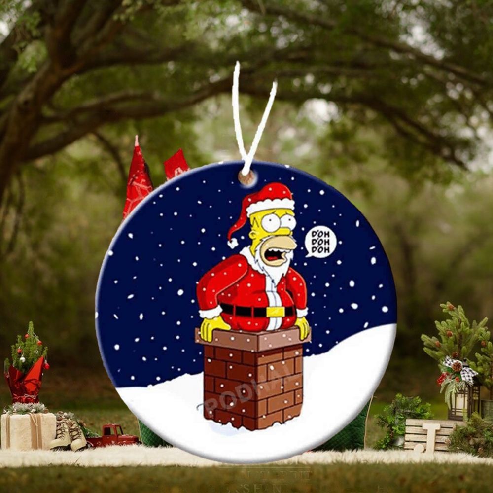 Santa Homer Simpson Christmas Tree Decoration Christmas Ornament Santa Homer Simpson Christmas Tree Decoration Christmas Ornament