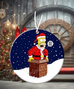 Santa Homer Simpson Christmas Tree Decoration Christmas Ornament