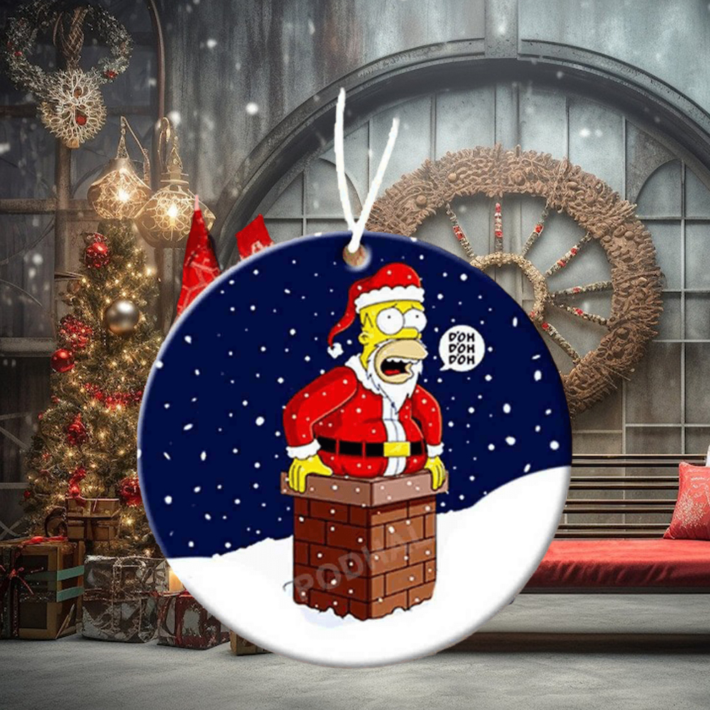 Santa Homer Simpson Christmas Tree Decoration Christmas Ornament Santa Homer Simpson Christmas Tree Decoration Christmas Ornament