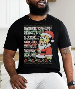 Santa Homer dasher dancer prancer nixon comet cupid donna dixon hoodie, sweater, longsleeve, shirt v-neck, t-shirt