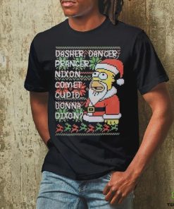 Santa Homer dasher dancer prancer nixon comet cupid donna dixon hoodie, sweater, longsleeve, shirt v-neck, t-shirt