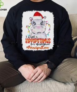 Santa Hoppo I Want A Hippopotamus For Christmas principal Crew Light Shirt