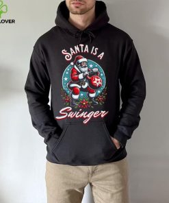 Santa Is A Swinger Christmas Kettlebell Gym T Shirt