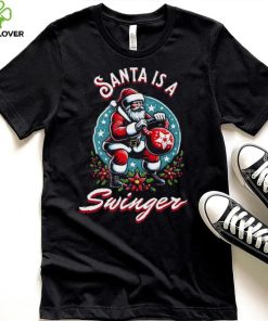 Santa Is A Swinger Christmas Kettlebell Gym T Shirt