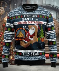 Santa Is Social Distancing Ugly Christmas Sweater