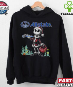 Santa Jack Skellington Allstate Logo Merry Christmas 2024 Shirt