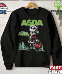 Santa Jack Skellington Asda Logo Merry Christmas 2024 Shirt