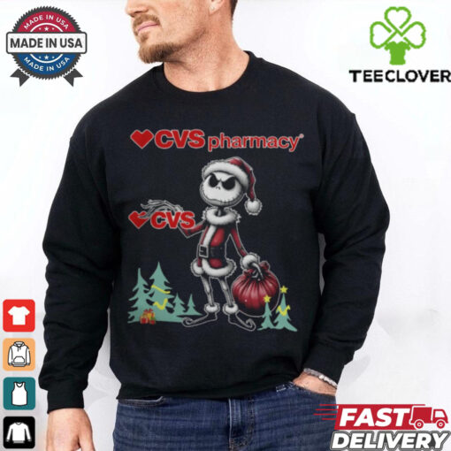 Santa Jack Skellington CVS Pharmacy Logo Merry Christmas 2024 Shirt