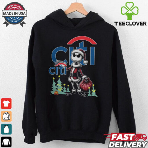 Santa Jack Skellington Citi Bank Logo Merry Christmas 2024 Shirt