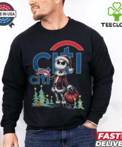 Santa Jack Skellington Citi Bank Logo Merry Christmas 2024 Shirt