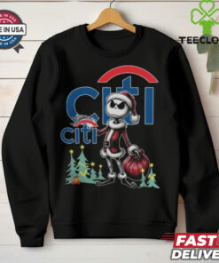 Santa Jack Skellington Citi Bank Logo Merry Christmas 2024 Shirt