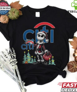 Santa Jack Skellington Citi Bank Logo Merry Christmas 2024 Shirt
