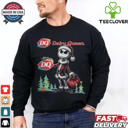 Santa Jack Skellington Dairy Queen Logo Merry Christmas 2024 Shirt