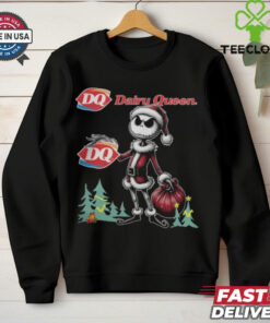 Santa Jack Skellington Dairy Queen Logo Merry Christmas 2024 Shirt