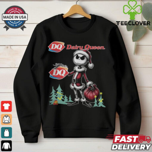 Santa Jack Skellington Dairy Queen Logo Merry Christmas 2024 Shirt