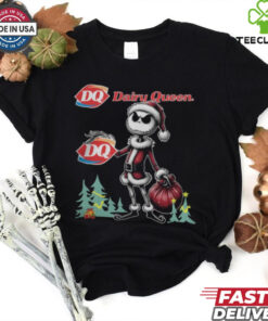 Santa Jack Skellington Dairy Queen Logo Merry Christmas 2024 Shirt