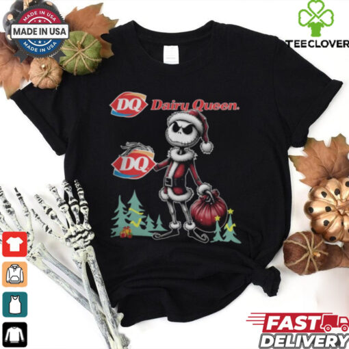 Santa Jack Skellington Dairy Queen Logo Merry Christmas 2024 Shirt