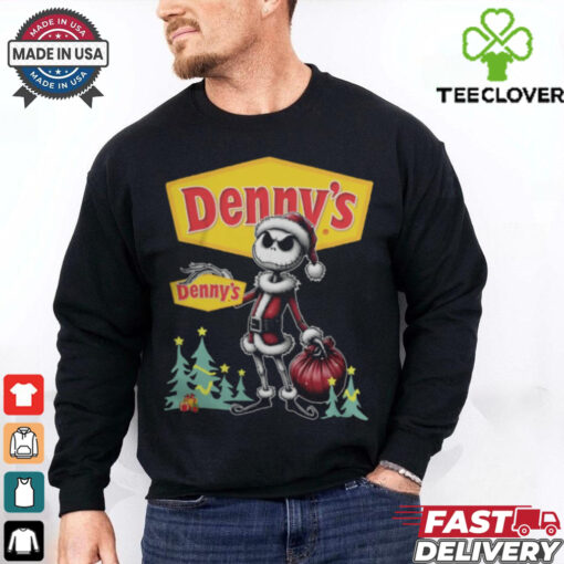 Santa Jack Skellington Denny’s Logo Merry Christmas 2024 Shirt