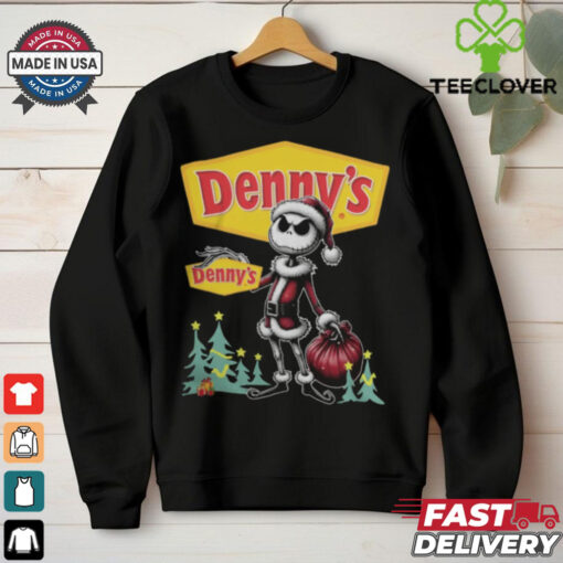 Santa Jack Skellington Denny’s Logo Merry Christmas 2024 Shirt