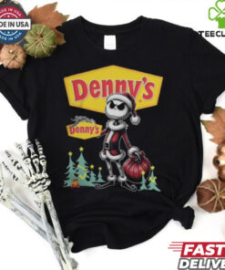 Santa Jack Skellington Denny’s Logo Merry Christmas 2024 Shirt