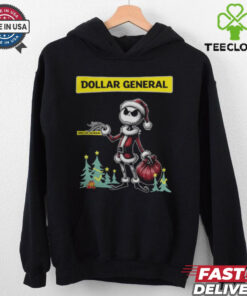 Santa Jack Skellington Dollar General Logo Merry Christmas 2024 Shirt