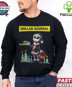 Santa Jack Skellington Dollar General Logo Merry Christmas 2024 Shirt