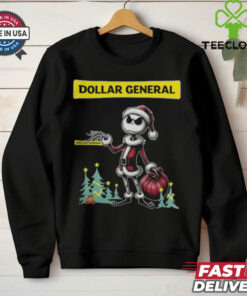 Santa Jack Skellington Dollar General Logo Merry Christmas 2024 Shirt