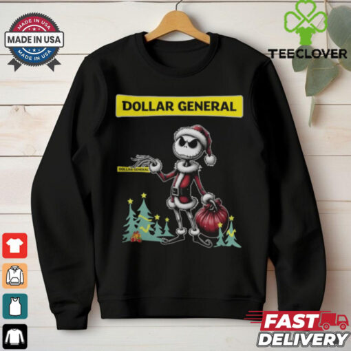 Santa Jack Skellington Dollar General Logo Merry Christmas 2024 Shirt