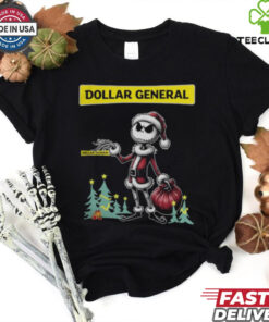 Santa Jack Skellington Dollar General Logo Merry Christmas 2024 Shirt