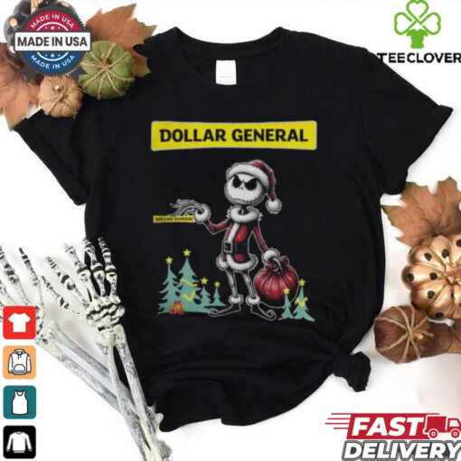 Santa Jack Skellington Dollar General Logo Merry Christmas 2024 Shirt