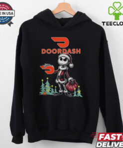Santa Jack Skellington Doordash Logo Merry Christmas 2024 Shirt
