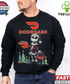 Santa Jack Skellington Doordash Logo Merry Christmas 2024 Shirt