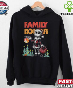 Santa Jack Skellington Family Dollar Logo Merry Christmas 2024 Shirt