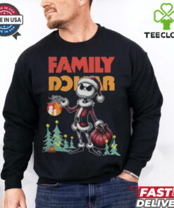Santa Jack Skellington Family Dollar Logo Merry Christmas 2024 Shirt