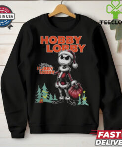 Santa Jack Skellington Hobby Lobby Logo Merry Christmas 2024 Shirt