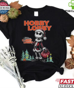 Santa Jack Skellington Hobby Lobby Logo Merry Christmas 2024 Shirt