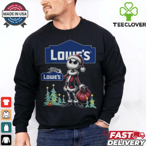 Santa Jack Skellington Lowe’s Logo Merry Christmas 2024 Shirt